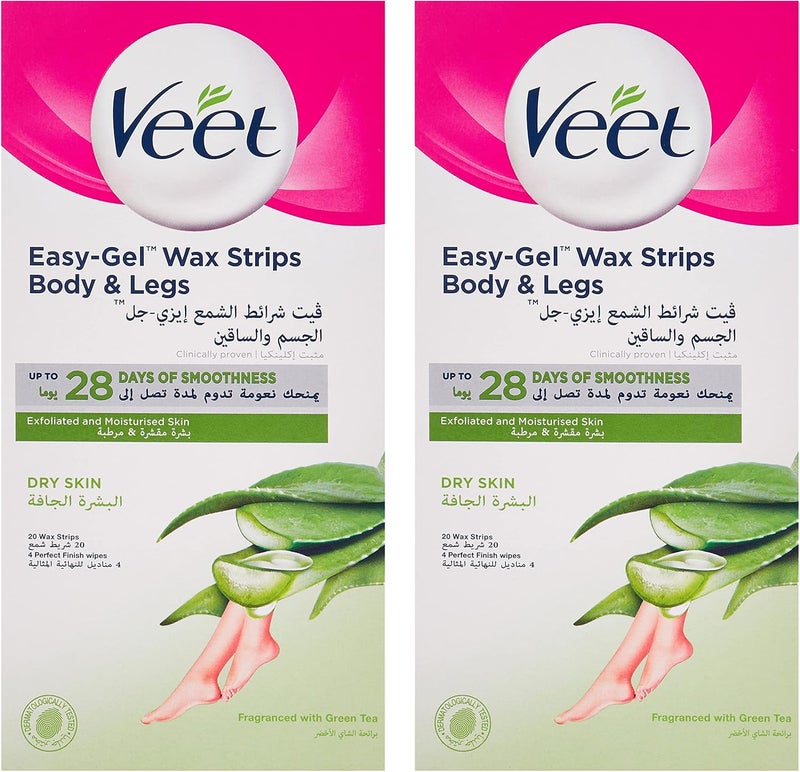 Veet Easy-Gel Wax Strips for Body & Legs - Twin Pack - Image 1